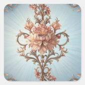 Barokroos  vierkante sticker (Voorkant)