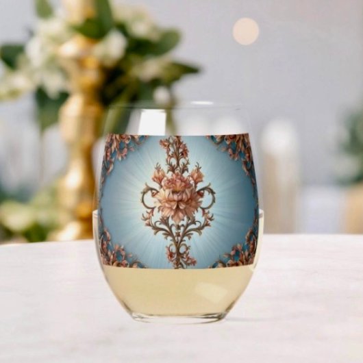 Barokroos   wijnglas zonder voet