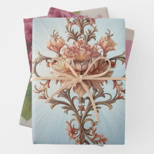 Barokroos  Wikkelpapier Plat Vellen Set van 3