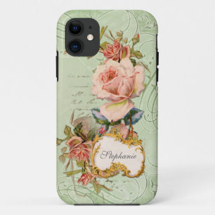  Barokroze roze bloemen iPhone 11 Hoesje