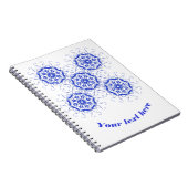 barokstijl blauw element.text. notitieboek (Rechterzijde)