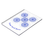 barokstijl blauw element.text. notitieboek (Linkerzijde)