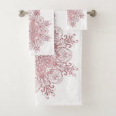 barokstijl floral coral mandala bad handdoek (Insitu)