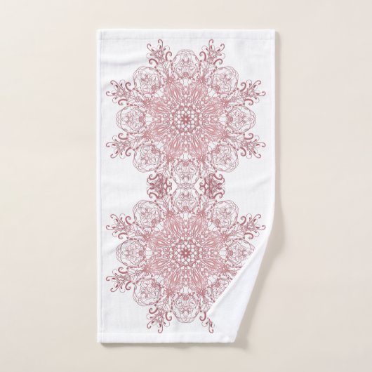 barokstijl floral coral mandala bad handdoek (Handdoek)