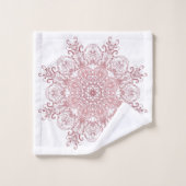 barokstijl floral coral mandala bad handdoek (Wasdoekje)