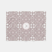 Barokstijl floreel patroon. monogram. fleece deken (Voorkant (Horizontaal))