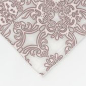 Barokstijl floreel patroon. monogram. fleece deken (Hoek)
