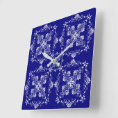 Barokstijl patroon.Kerstmotief. Vierkante Klok (Hoek)