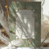 barokstijl sage beige bruiloft kaart