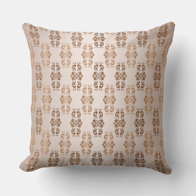 barokstijl verloop beige patroon. kussen (Voorkant)