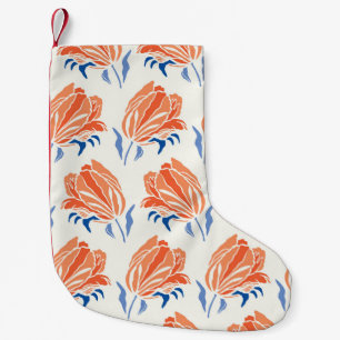 Baroktulp: Botanische Vintage Linocut Kleine Kerstsok