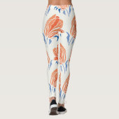 Baroktulp: Botanische Vintage Linocut Leggings (Achterkant)