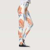 Baroktulp: Botanische Vintage Linocut Leggings (Rechts)