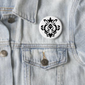 Barokzwart Single (knop) Ronde Button 5,7 Cm (In situ)