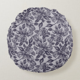 Baron blue round decor pillow rond kussen