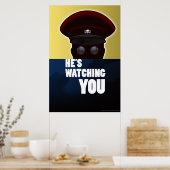 Baron Crossbones — "Hij kijkt naar je" poster (Keuken)