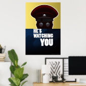 Baron Crossbones — "Hij kijkt naar je" poster (Thuiskantoor)