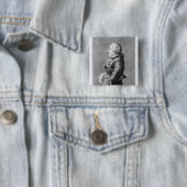 Baron Friedrich Melchior Grimm Vierkante Button 5,1 Cm (In situ)