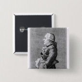 Baron Friedrich Melchior Grimm Vierkante Button 5,1 Cm (Voorkant /achterkant)