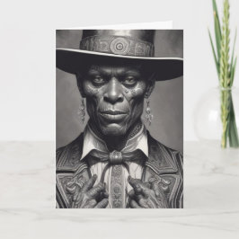 Baron Samedi gotische gevouwen wenskaart Kaart