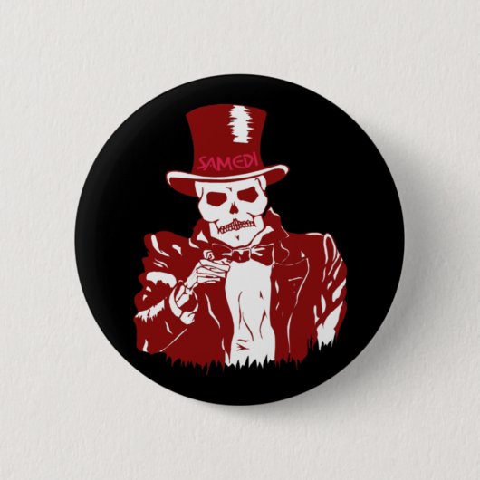 Baron Samedi Ronde Button 5,7 Cm (Voorkant)