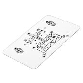 Baron Samedi: Voodoo Loa Veve Magneet (Linkerzijde)