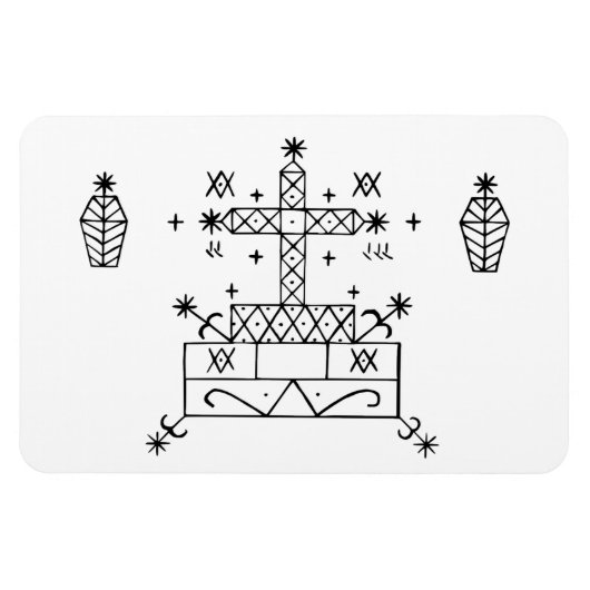 Baron Samedi: Voodoo Loa Veve Magneet (Horizontaal)