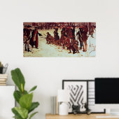 Baron von Steuben drilling American recruits Poster (Thuiskantoor)