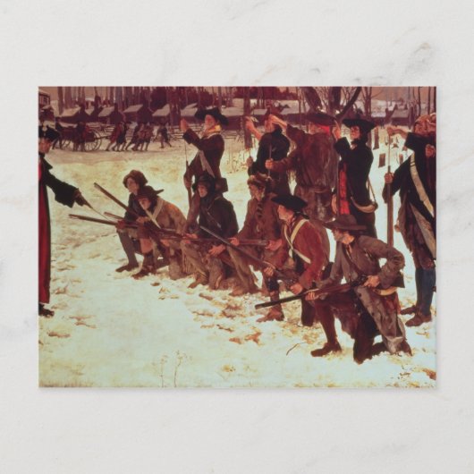 Baron von Steuben drilling Amerikaanse rekruten Briefkaart (Voorkant)