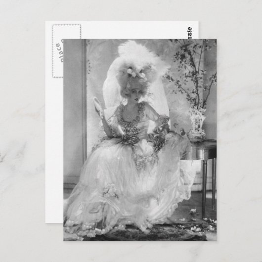 Barones in trouwjurk briefkaart (Voorkant / Achterkant)