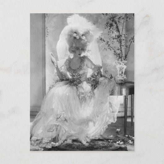 Barones in trouwjurk briefkaart (Voorkant)