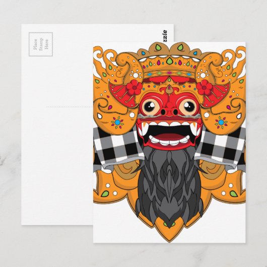 Barong Bali Briefkaart (Voorkant / Achterkant)