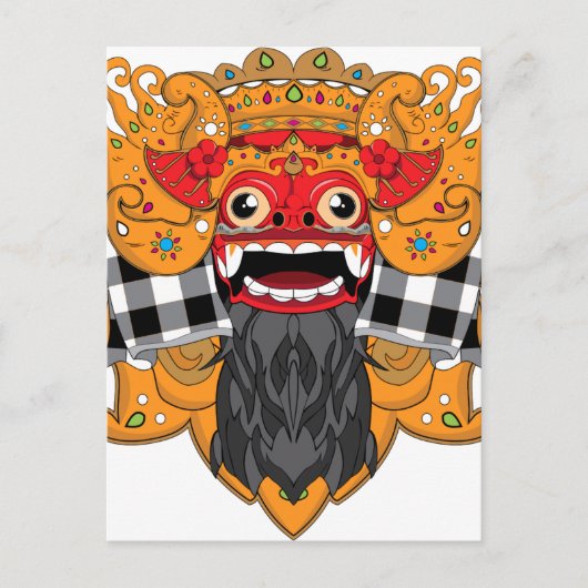 Barong Bali Briefkaart (Voorkant)