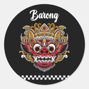 Barong Bali Classic Round Sticker