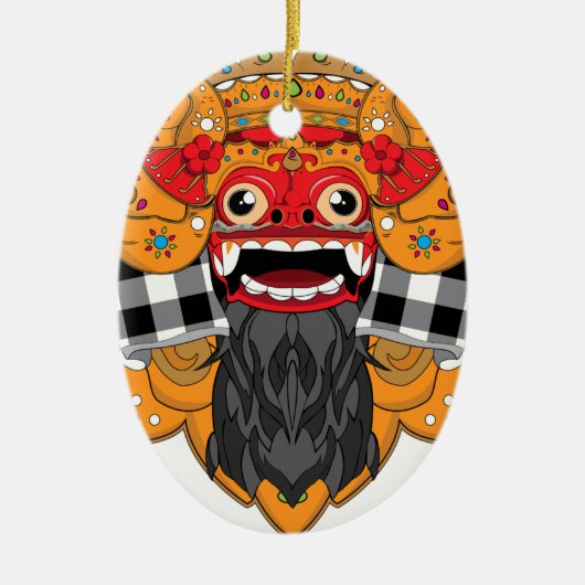 Barong Bali Keramisch Ornament (Voorkant)