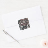 Barong en Rangda Bali Vierkante Sticker (Envelop)