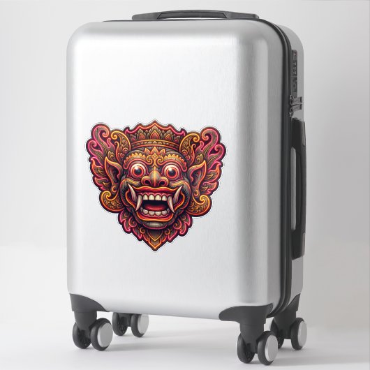 Barong-maskersticker – Balinees Sticker (Koffer)