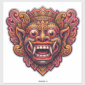 Barong-maskersticker – Balinees Sticker (Vel)