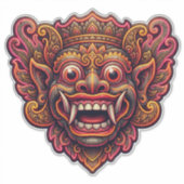 Barong-maskersticker – Balinees Sticker (Voorkant)