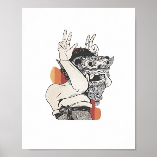 Barong Peekaboo Poster (Voorkant)