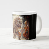 Barong's dans grote koffiekop (Voorkant rechts)