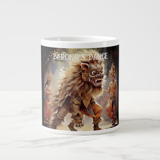 Barong's dans grote koffiekop (Voorkant)