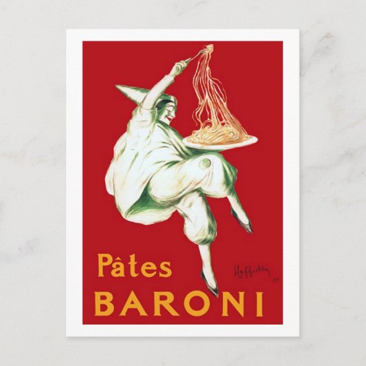 Baroni Pasta Advertisement Briefkaart (Voorkant)