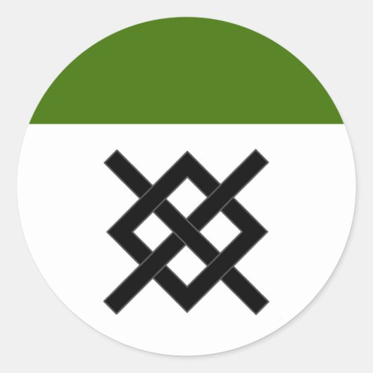 Baronie van Altavia Populatie Badge Ronde Sticker (Voorkant)