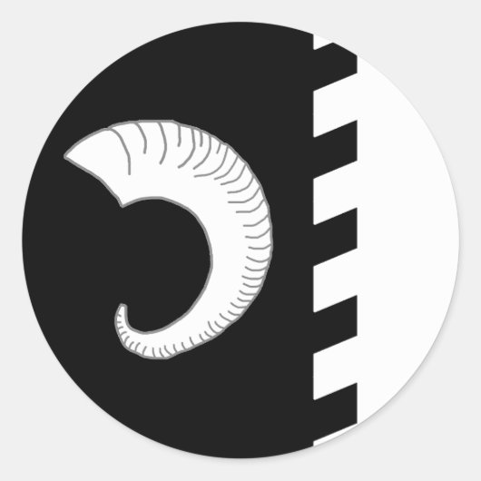 Baronie van Bordermarch Populace Badge Ronde Sticker (Voorkant)