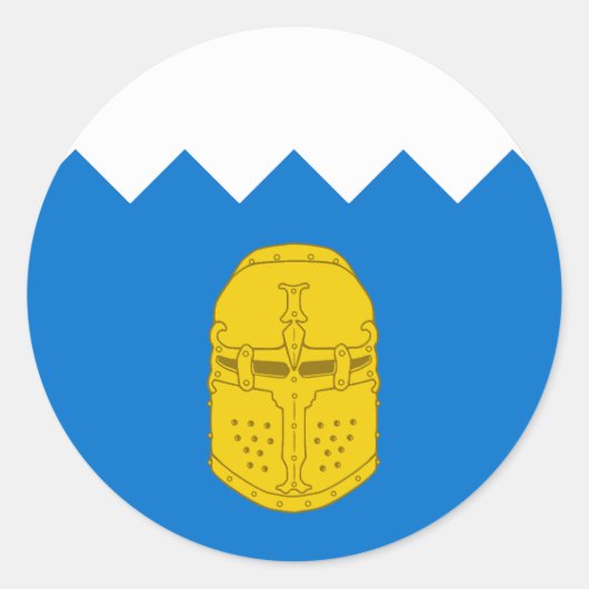 Baronie van Bronzehelm Populaire Badge Ronde Sticker (Voorkant)