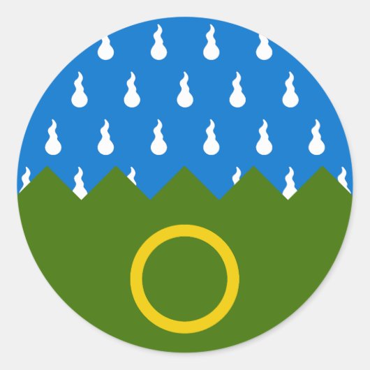 Baronie van Endless Hills Populace Badge Ronde Sticker (Voorkant)