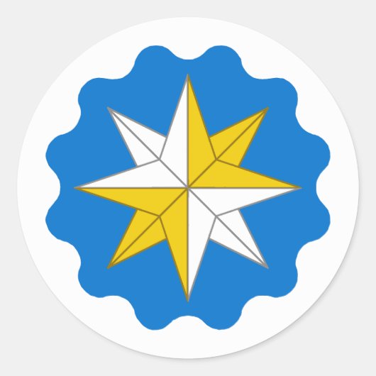 Baronie van Highland Foorde Populace Badge Ronde Sticker (Voorkant)