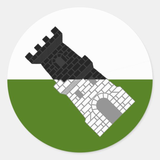 Baronie van Settmour Swamp Populace Badge Classic Ronde Sticker (Voorkant)