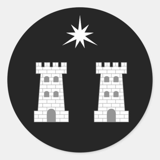 Baronie van Stargate Populace Badge Ronde Sticker (Voorkant)